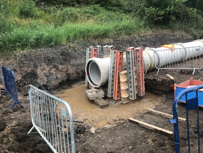 Mickletown Flood Alleviation Scheme - drainage complete