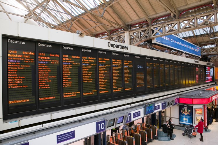 CLEARER VISION AT LONDON WATERLOO: Existing screens in operation at Victoria station