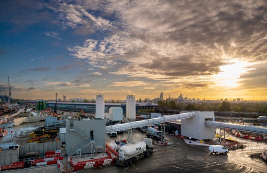 Old Oak Common Station site at dawn