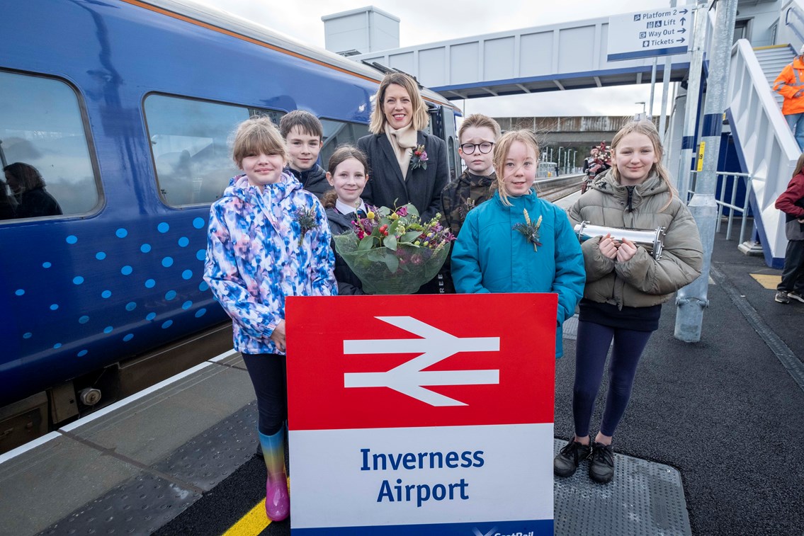 Inverness Airport station opens for passengers: DalcrossOpening 5-2