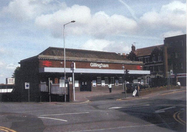 Gillingham Station - Existing Front: The front of Gillingham station as it currently exists - August 2010