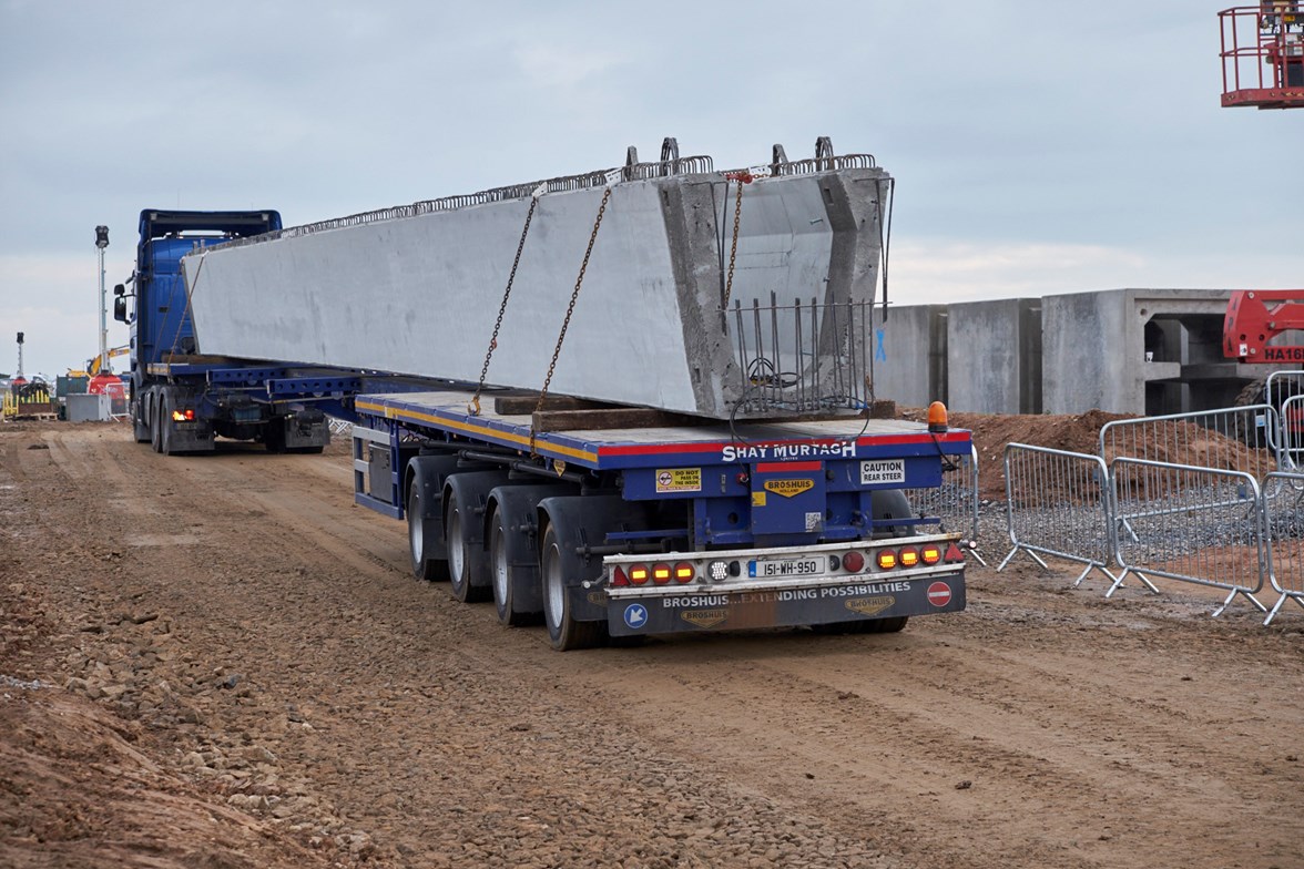 AWPR Beam Installation - standard beam in transit