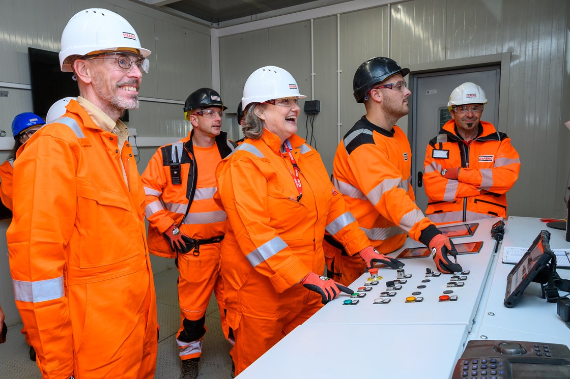 STRABAG factory in Hartlepool begins casting tunnel segments for HS2 London tunnels-2: Hartlepool MP, Jill Mortimer, starts casting of HS2 tunnel segments for HS2 London tunnels.