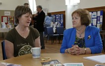 Maureen Watt - Mental Health Strategy launch: Discussions with a service user at NHS Lothian Mental Health Information Station