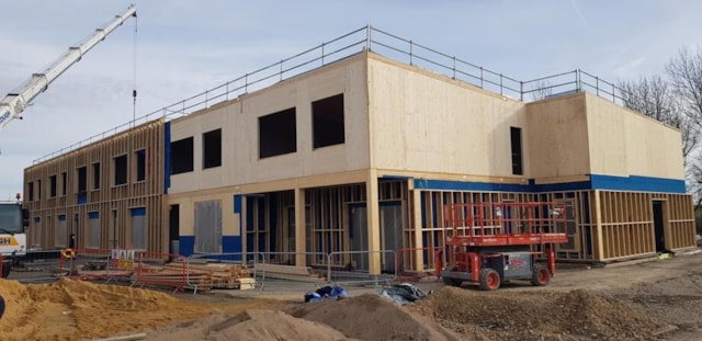 Buntingford First School during construction