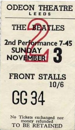Leodis gig tickets: Among the landmark occasions commemorated in the archive is the night Beatlemania came to Leeds, an event which saw the Fab Four mobbed by fans as they played at The Odeon Theatre on The Headrow on November 3 1963.