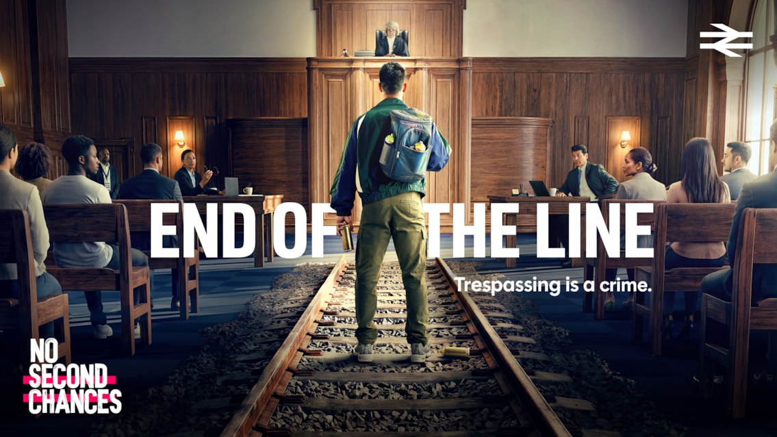 Rail industry crackdown as trespassing criminals cause more than 3,300 hours of delays for passengers in a year: Trespass Crime NR Web-page 1200x675 Court