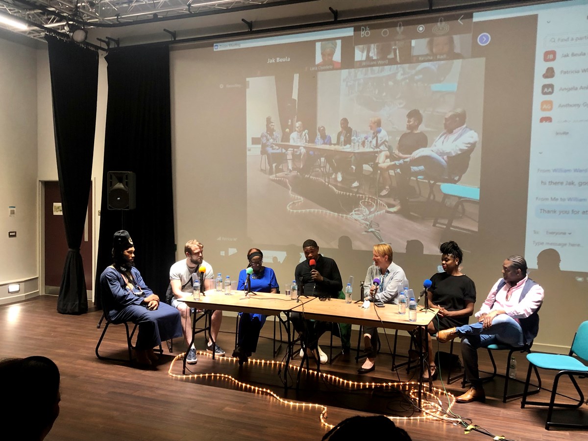 From left to right; Amun El (track distributor), Alecs Ozol (sound engineer for the track), Blossom Jackson (retired Windrush generation NHS Nurse, also stars in the music video), Dr Jak Beula (Nubian Jak founder and CEO), Michelle Johnson (Chief Nurse Whittington Hospital), Pauline Foster and Duwai