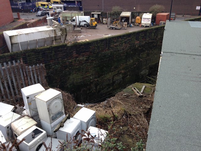 View of on top of the wall at Liverpool Lime Street