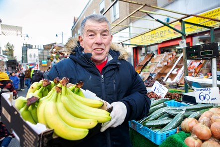 John Papworth, a greengrocer at Chapel Market and winner of Trader of the Year