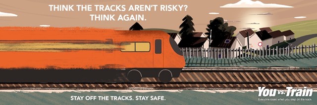 Increase in traffic on the railway network across the Western route means an increase in danger for members of the public: You vs Train Covid19 campaign-2
