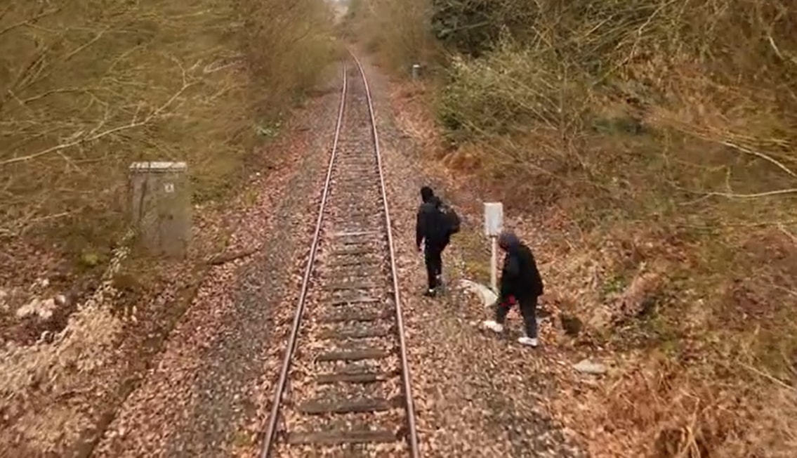 A trespass example on a disused railway