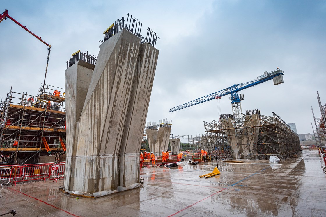 Giant piers for the Curzon 3 Viaduct