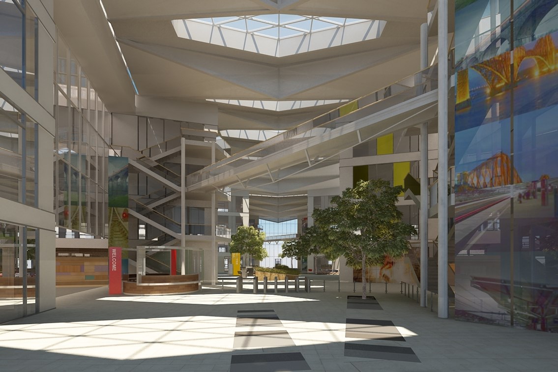 National Centre - interior: An artist's impression of one of the communal areas inside the new National Centre.