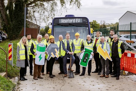 First Solent, Hampshire County Council, & Portsmouth City Council celebrate EV works at Hoeford