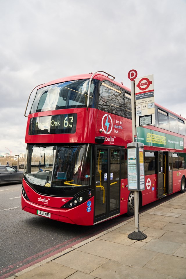 TfL Image - New bus Countdown boards on route 63-3