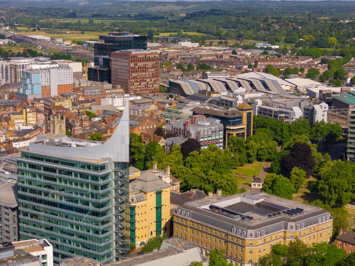 Central Reading aerial - The Blade