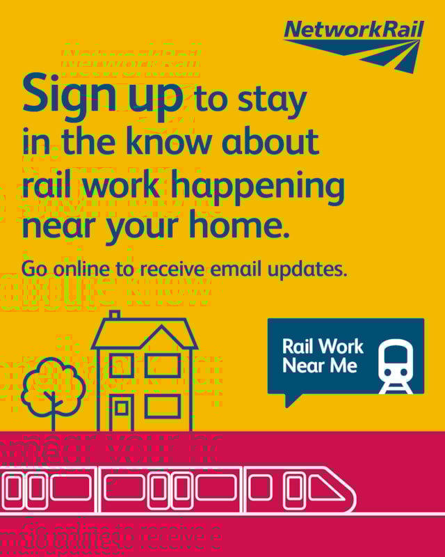 Digital notification for railway works - portrait graphic: Digital notification for railway works - portrait graphic