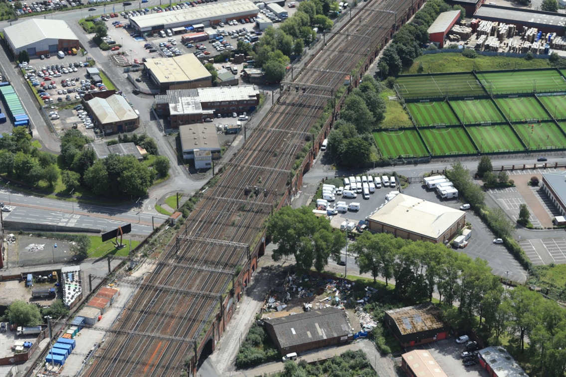 Ardwick corridor drone image