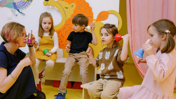 Interacting with children (image)