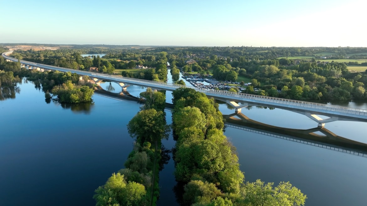 Construction of Britain’s longest rail bridge completed: CVV - August 2025 - Still for CG