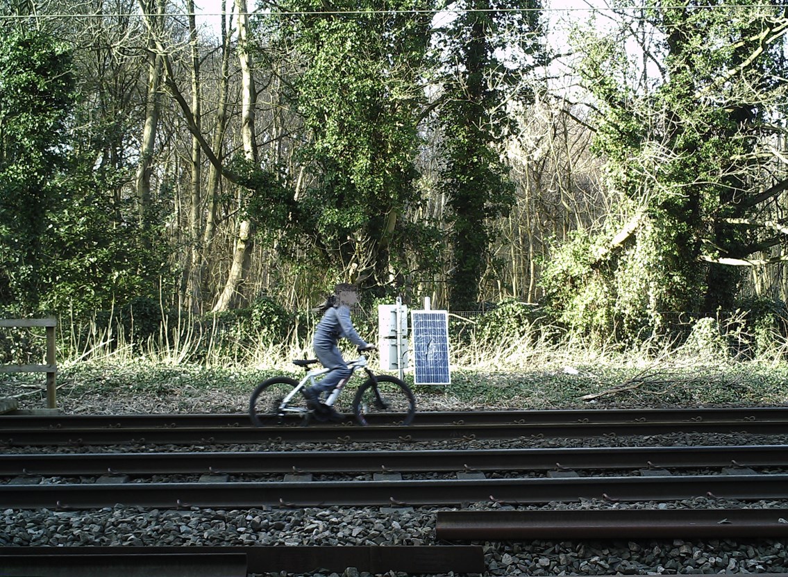 Kirklees parents urged to speak to children about dangers of trespassing on the railway amid school closures: Child cycling on the railway in West Yorkshire