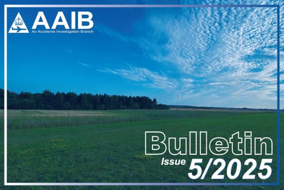 AAIB May Bulletin: Bulletin advertisement image May 2025 X and website