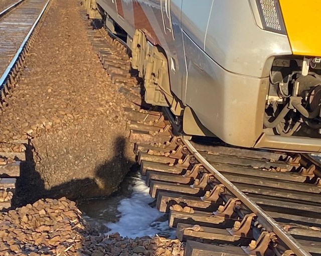 Statement on disruption at Haddiscoe after line is closed due to flooding: Haddiscoe flooding (2)