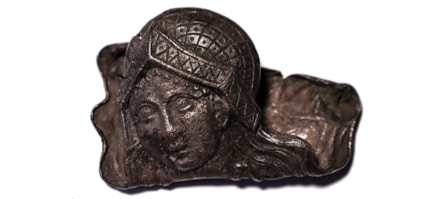 The rare pilgrim badge currently on display at Clitheroe Castle Museum