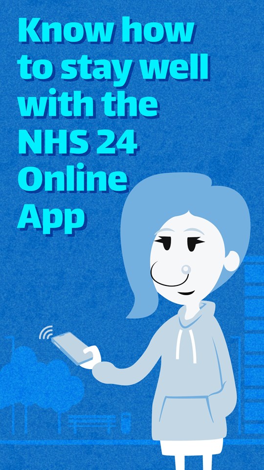 NHS 24 Healthy Know How - NHS 24 Online app - social asset 1080x1920