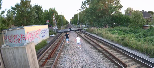 Motspur Park trespass CCTV still: Motspur Park trespass CCTV still