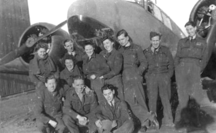 Service personnel at East Fortune, c.1940s. Image National Museums Scotland. 