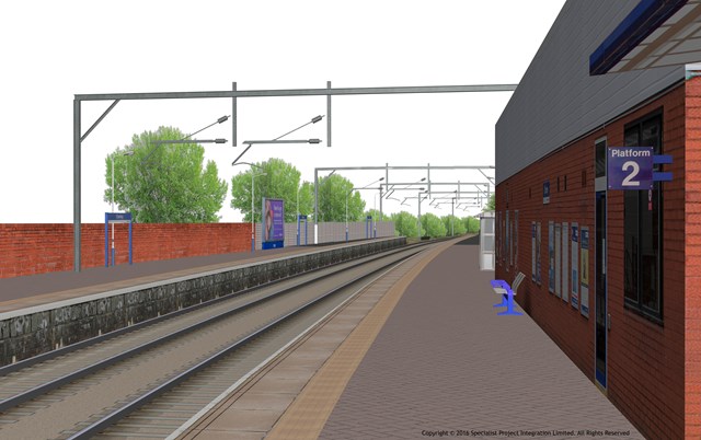 Visual of how Chorley station may look when electrified