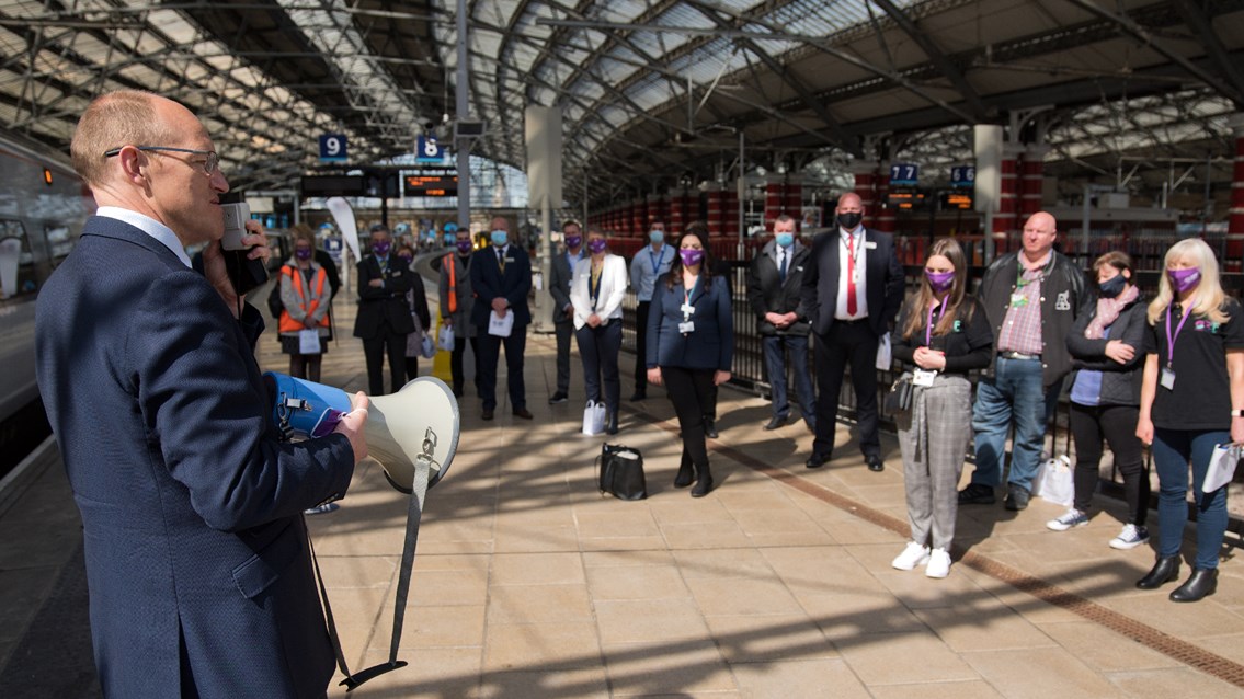 Network Rail helps Railway Family Week fundraise £50,000: Railway Family Week train naming event at Liverpool Lime Street