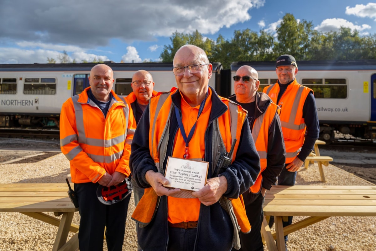 Image shows (L-R) left to right, Anthony Stocks, Bob Darlington, Mike Hughes, Martin Cowell and Neville Dyson.