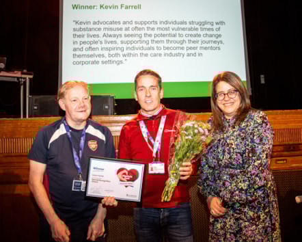 Kevin Farrell, winner of the Special Recognition award at the Dignity in Care Awards