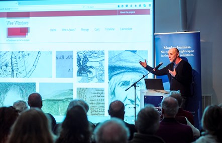 Scots Scriever Hamish MacDonald demonstrating the new website