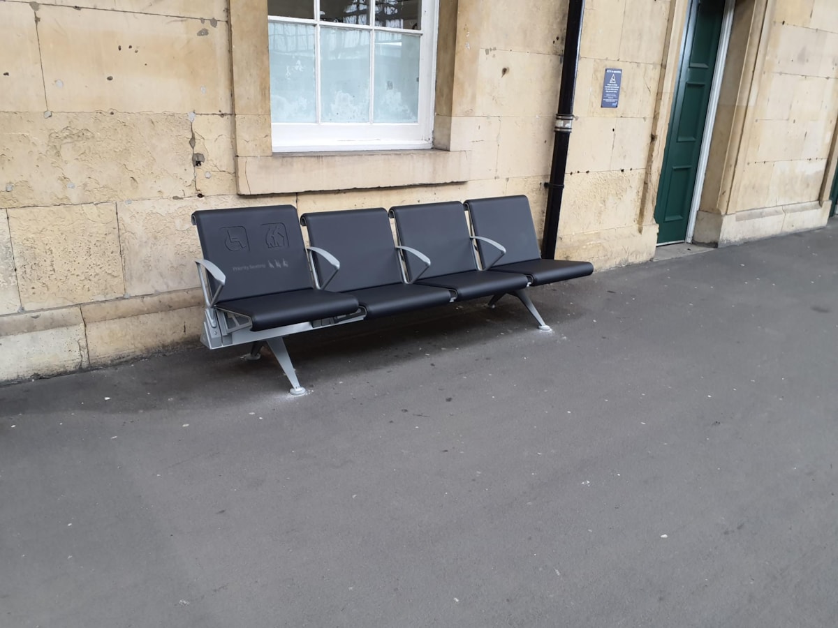 New accessible benches at Hull station (2)