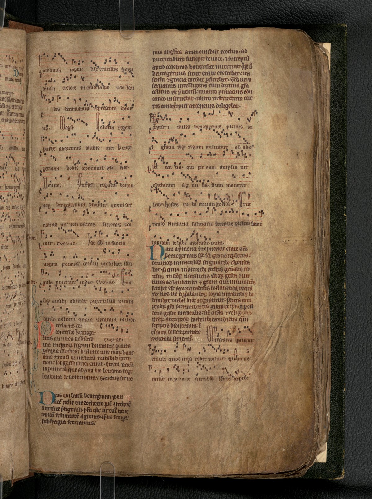 Sprouston Breviary: During the Scottish Reformation (1560) more than 90 per cent of manuscripts of Roman Catholic usage were lost or destroyed. This manuscript dates from the 13th century. It offers a rare glimpse into medieval Scottish worship, including a sung liturgy in celebration of St. Kentige