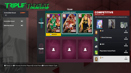 NBA 2K23 MyTEAM Co-Op Menu