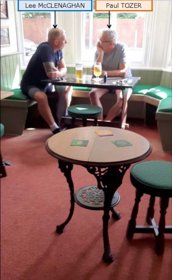 Lee McClenaghan and Paul Tozer meeting at the Sir Evelyn Wood public house, Chelmsford-2