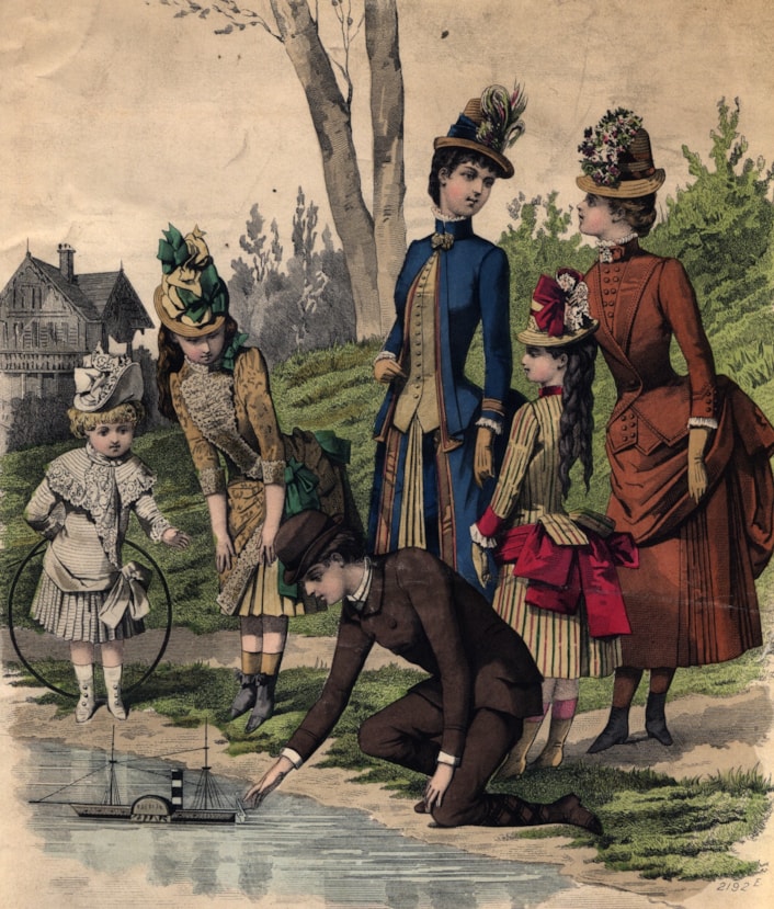 Fashion at Play talk: Other outfits include a father and son in Wakefield wearing suits and riding matching penny farthing bikes, a fashion print from a Victorian women’s fashion magazine from around 1885 and a carefully posed picture of a mother and daughter from the 1860s, both wearing formal dress.

The exhibition also features an album of photographs documenting a spectacular children’s fancy dress ball hosted at Leeds Town Hall by the mayor and mayoress of Leeds, Mr and Mrs Alf Cooke, on January 12, 1891.