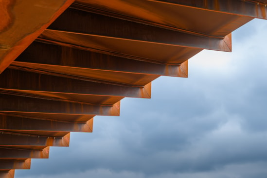 Weathered steel finish on Aston Church Road bridge