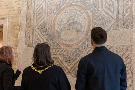 Corinium Museum fourth-century mosaic  (Viewing Museum Mosaic) 1
