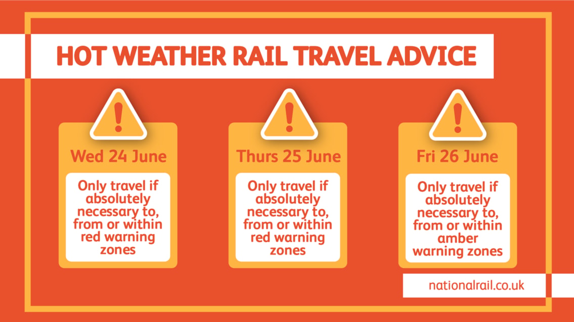 Advice for rail passengers to only travel if absolutely necessary in weather warning areas extended: Amberadvice Wednesday(Landscape) (2)