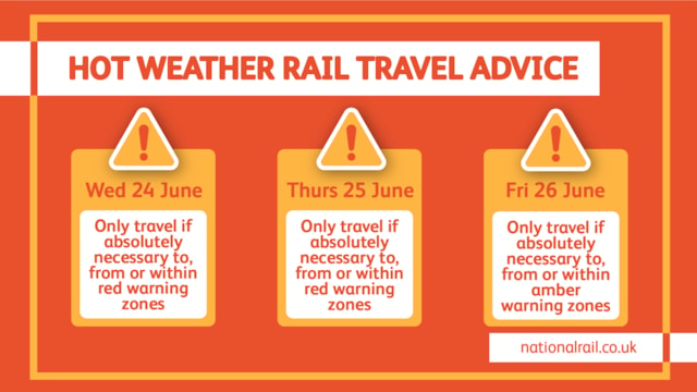 Advice for rail passengers to only travel if absolutely necessary in weather warning areas extended: Amberadvice Wednesday(Landscape) (2)
