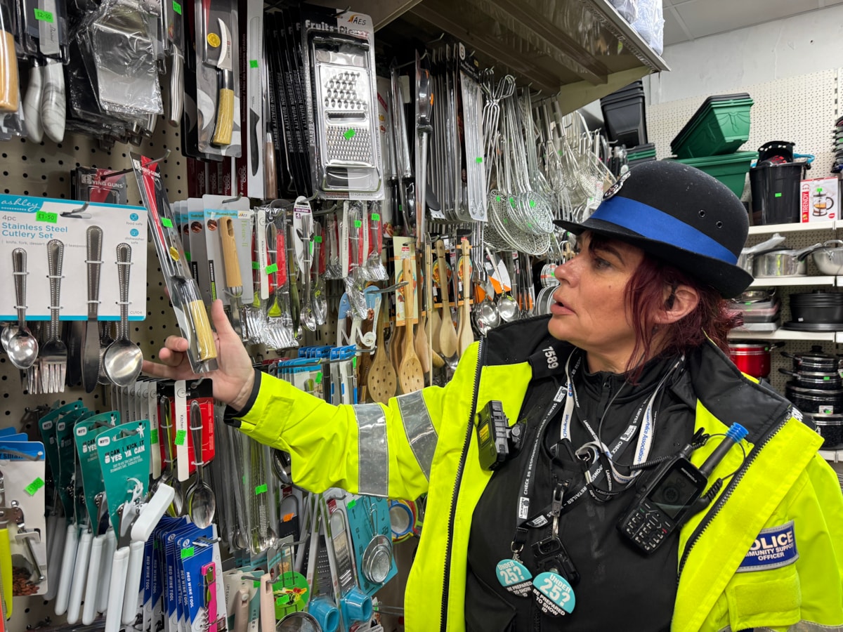 PCSO Michelle on the day of action