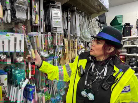 PCSO Michelle on the day of action