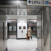 TfL Image - Lifts in the new Bakerloo line ticket hall, Paddington: TfL Image - Lifts in the new Bakerloo line ticket hall, Paddington