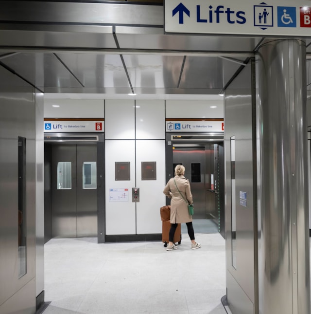 TfL Image - Lifts in the new Bakerloo line ticket hall, Paddington